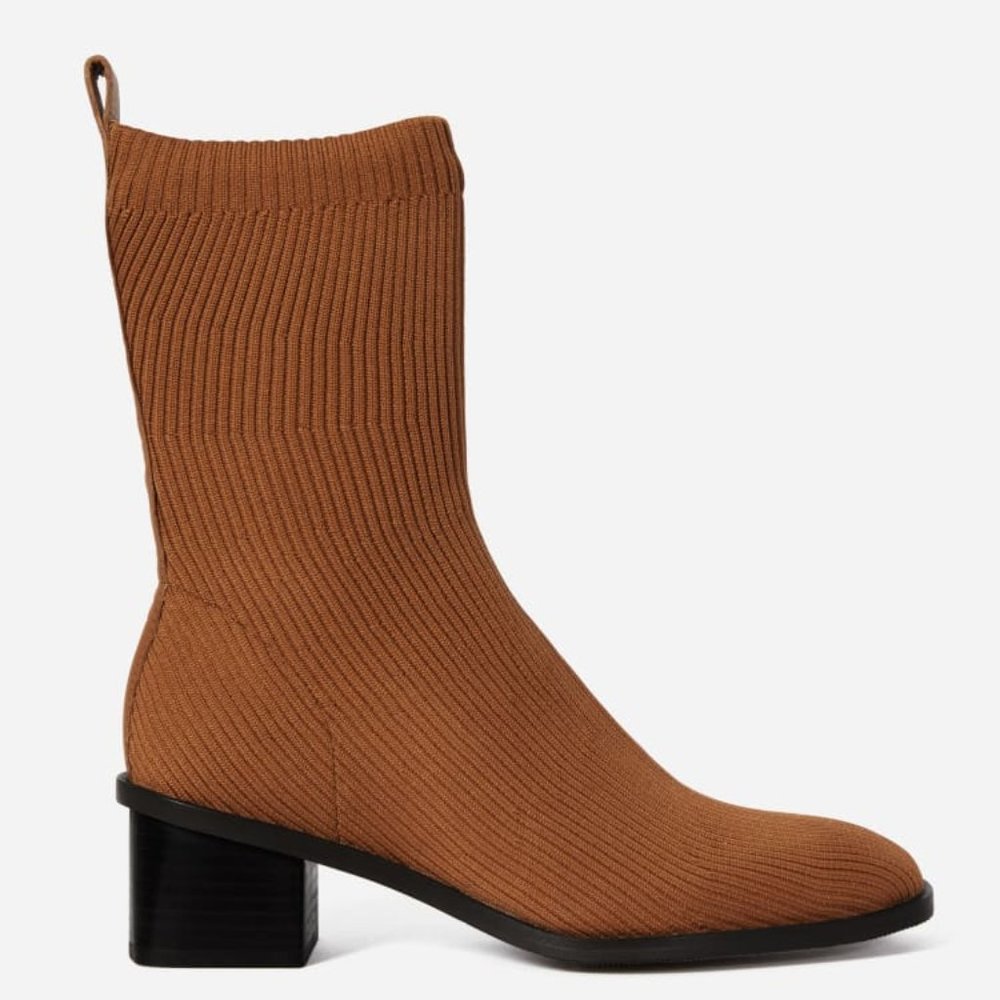 Everlane The High-Ankle Glove Boot in ReKnit - Toffee 6.5